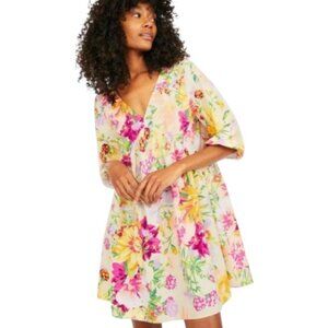 H&M floral V-neck dress size M